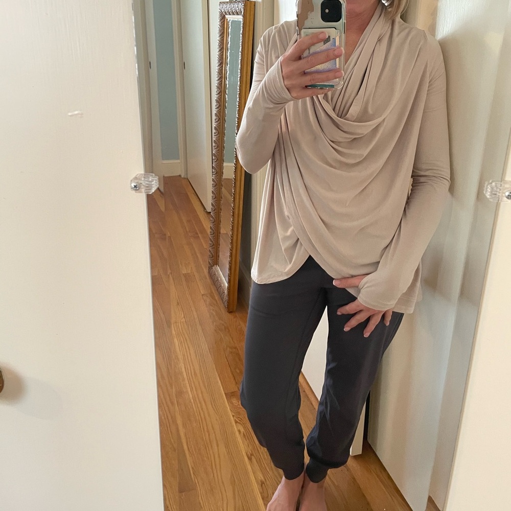 Savvi Pyla Drape Top in Cream